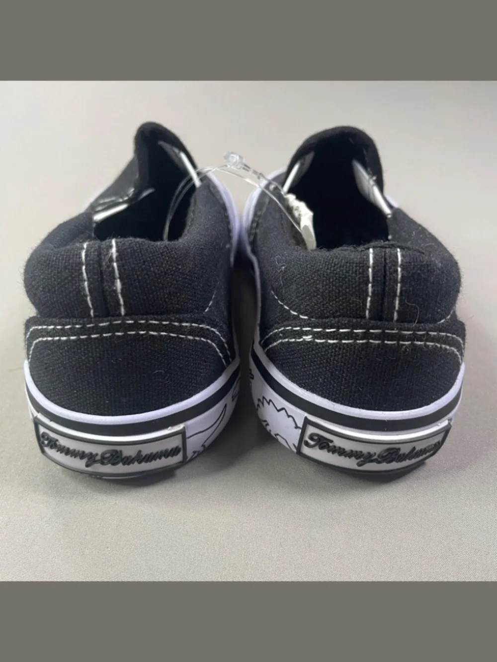 NEW Tommy Bahama Shoes Boys 9T toddler black canvas Dino slip on beach casual